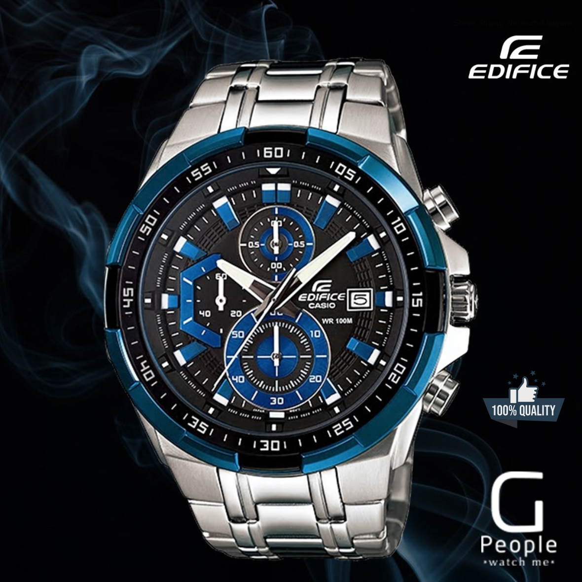 YW-2110 Silver Blue Dial Watch.