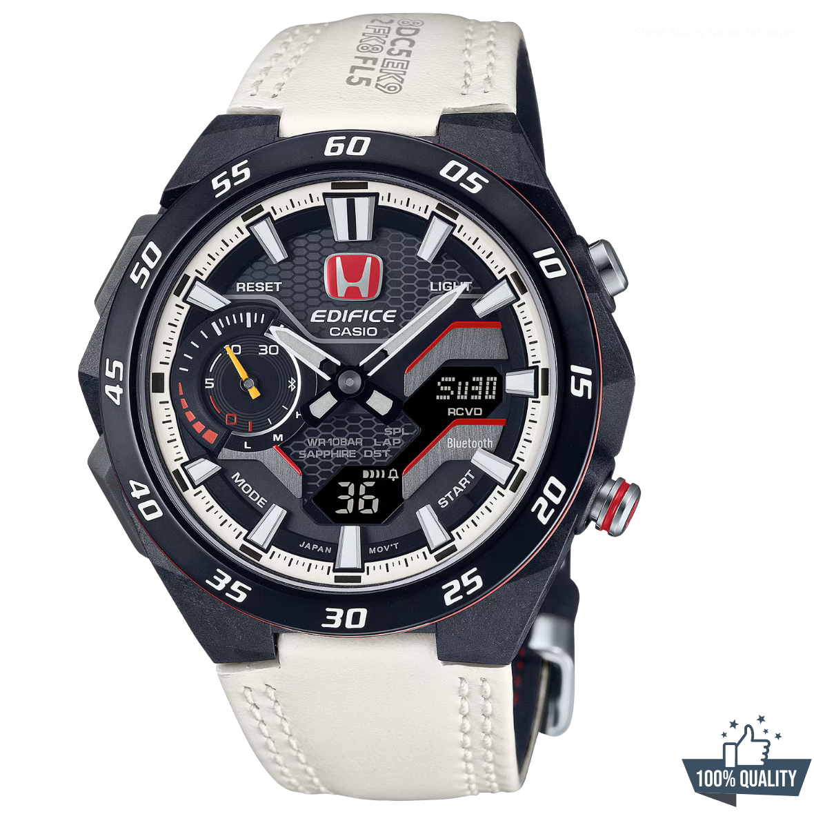 ED-2111533 White Honda Racing Watch.
